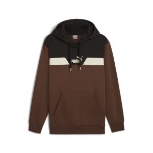 PUMA POWER Color block Hoodie espresso brown